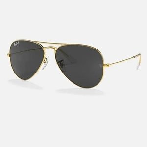 NWT Polarized Gold/Green RayBan Aviator Classics RB3025